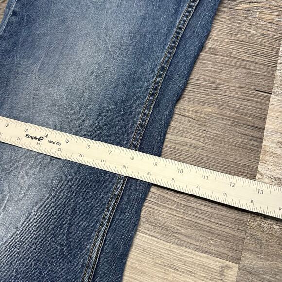 Levis 514 Red Tab Faded Mid Wash Blue Mens 33x30 Straight Leg Denim Jeans Casual - Picture 9 of 11